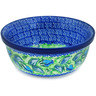Polish Pottery Bowl 6&quot; Matisse Flowers Cobalt UNIKAT