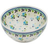 Polish Pottery Bowl 6&quot; Mellow Meadow UNIKAT