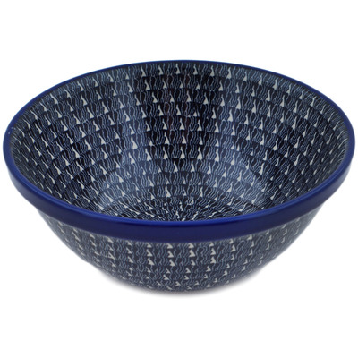 Polish Pottery Bowl 6&quot; Midnight UNIKAT