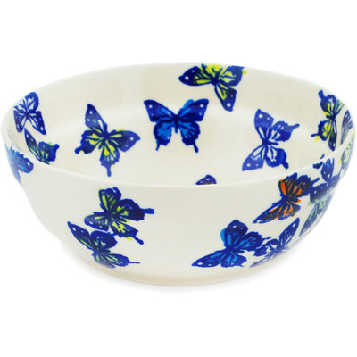 Polish Pottery Bowl 6&quot; Monarch Migration