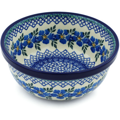 Polish Pottery Bowl 6&quot; Morning Glory