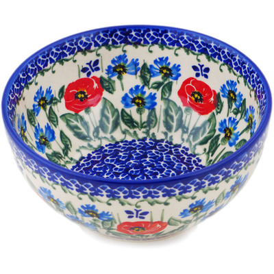 Polish Pottery Bowl 6" Open Fields