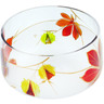 Glass Bowl 6&quot; Orange Fall Glass