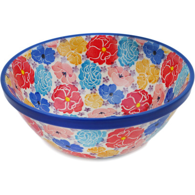 Polish Pottery Bowl 6&quot; Outstanding UNIKAT