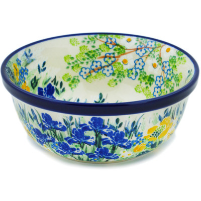 Polish Pottery Bowl 6&quot; Peaceful Garden UNIKAT