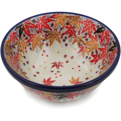 Polish Pottery Bowl 6&quot; Perfect Autumn UNIKAT