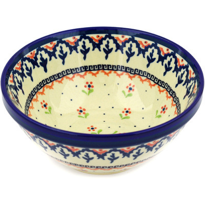 Polish Pottery Bowl 6&quot; Polish Daisy