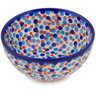 Polish Pottery Bowl 6&quot; Polka Dot Frenzy