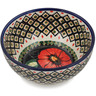 Polish Pottery Bowl 6&quot; Poppy Passion UNIKAT