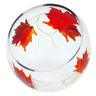 Glass Bowl 6&quot; Red Fall Glass