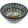 Polish Pottery Bowl 6&quot; Robbin&#039;s Meadow UNIKAT