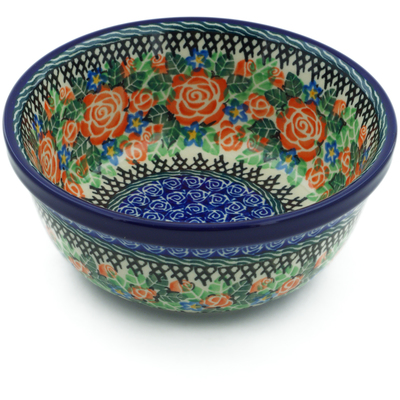 Polish Pottery Bowl 6&quot; Rose Emporium UNIKAT