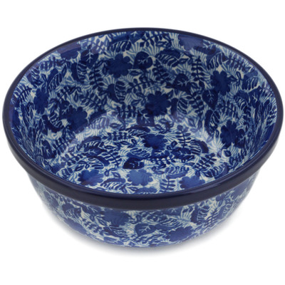 Polish Pottery Bowl 6&quot; Sapphire Garden