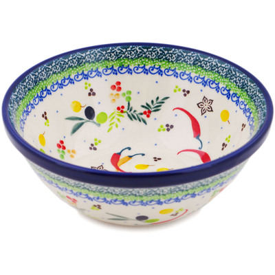 Polish Pottery Bowl 6&quot; Spice Galore! UNIKAT