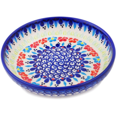 Polish Pottery Bowl 6&quot; Spring Flowers
