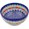 Polish Pottery Bowl 6&quot; Spring Flowers