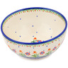 Polish Pottery Bowl 6" Spring Flowers