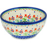 Polish Pottery Bowl 6&quot; Spring Flowers