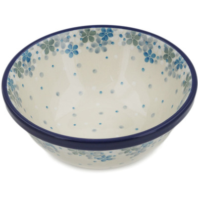Polish Pottery Bowl 6&quot; Spring Showers