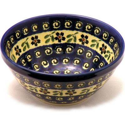 Polish Pottery Bowl 6&quot; Stargazer Fields