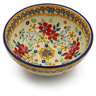 Polish Pottery Bowl 6&quot; Summer Bouquet UNIKAT