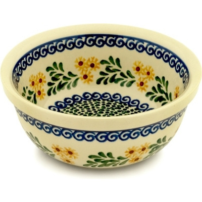 Polish Pottery Bowl 6&quot; Summer Day