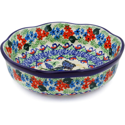 Polish Pottery Bowl 6&quot; Summer Landscape UNIKAT