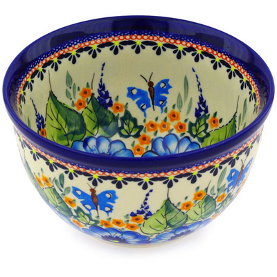 Polish Pottery Bowl 6&quot; Summer Splendor UNIKAT