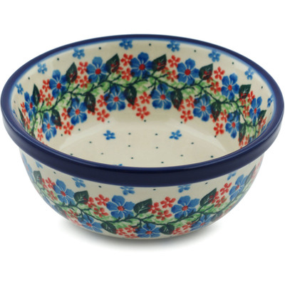 Polish Pottery Bowl 6&quot; Summer Wreath