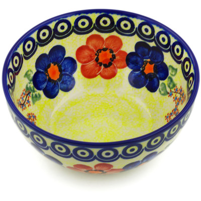 Polish Pottery Bowl 6&quot; Sunny Branches