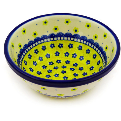 Polish Pottery Bowl 6&quot; Sunshine