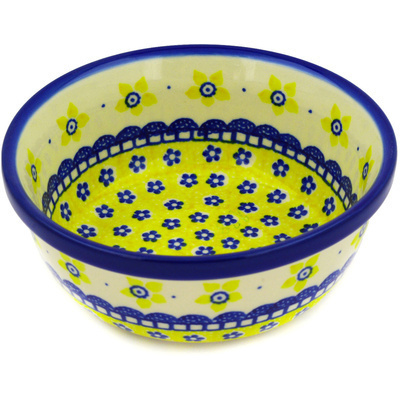 Polish Pottery Bowl 6&quot; Sunshine