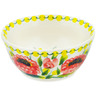 Polish Pottery Bowl 6&quot; Sunshine Peony UNIKAT