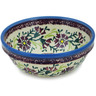 Polish Pottery Bowl 6&quot; Sweet Purple Floral