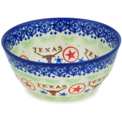 Polish Pottery Bowl 6" Texas State