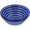 Polish Pottery Bowl 6&quot; Totally Wavy