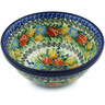 Polish Pottery Bowl 6&quot; Tulip Splendor UNIKAT