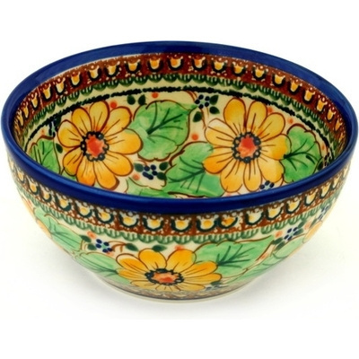 Polish Pottery Bowl 6&quot; UNIKAT