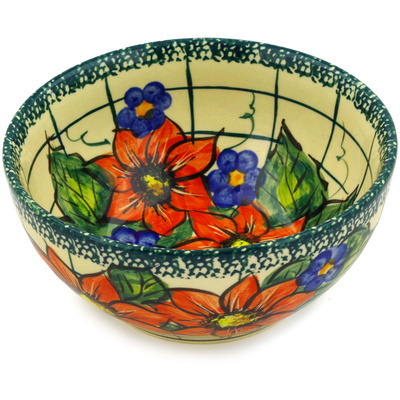 Polish Pottery Bowl 6" UNIKAT