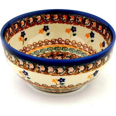 Polish Pottery Bowl 6&quot; UNIKAT