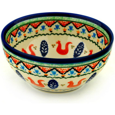 Polish Pottery Bowl 6&quot; UNIKAT