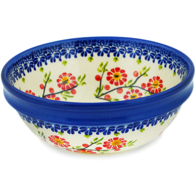 Polish Pottery Bowl 6&quot; Vintage Folklore