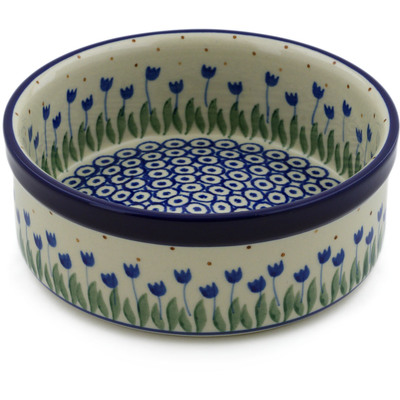 Polish Pottery Bowl 6&quot; Water Tulip