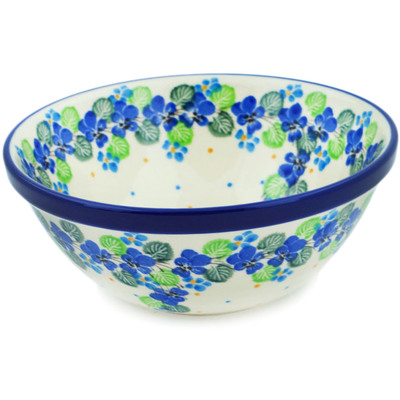 Polish Pottery Bowl 6&quot; Waterfall Blooms