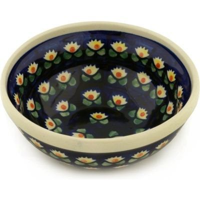 Polish Pottery Bowl 6&quot; Waterlily