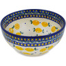 Polish Pottery Bowl 6&quot; When Life Gives You Lemons