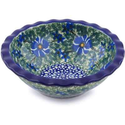 Polish Pottery Bowl 6&quot; Wild Diamonds UNIKAT