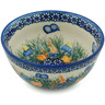 Polish Pottery Bowl 6&quot; Wildflowers And Butterflies UNIKAT