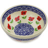 Polish Pottery Bowl 6&quot; Wind-blown Poppies