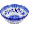 Polish Pottery Bowl 6&quot; Winter Beauty UNIKAT